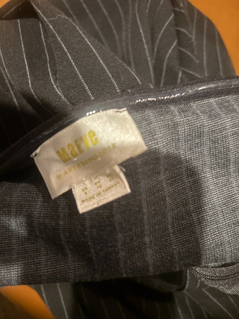 MAEVE STRAPLESS PINSTRIPE JUMPSUIT FROM ANTHROPOLOGIE - Picture 5 of 5